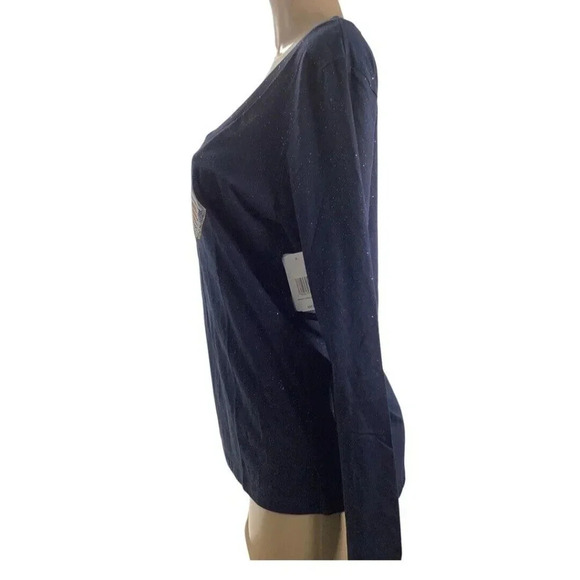 NBA New Orleans Pelicans Size Large Long Sleeve Shimmery Tee. New With Tags - Picture 3 of 9